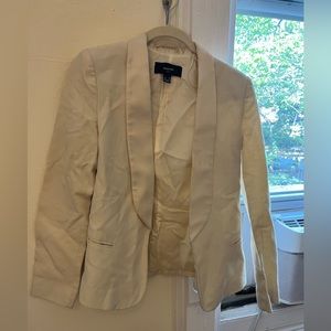 Off white mango blazer with satin lapel size 2
